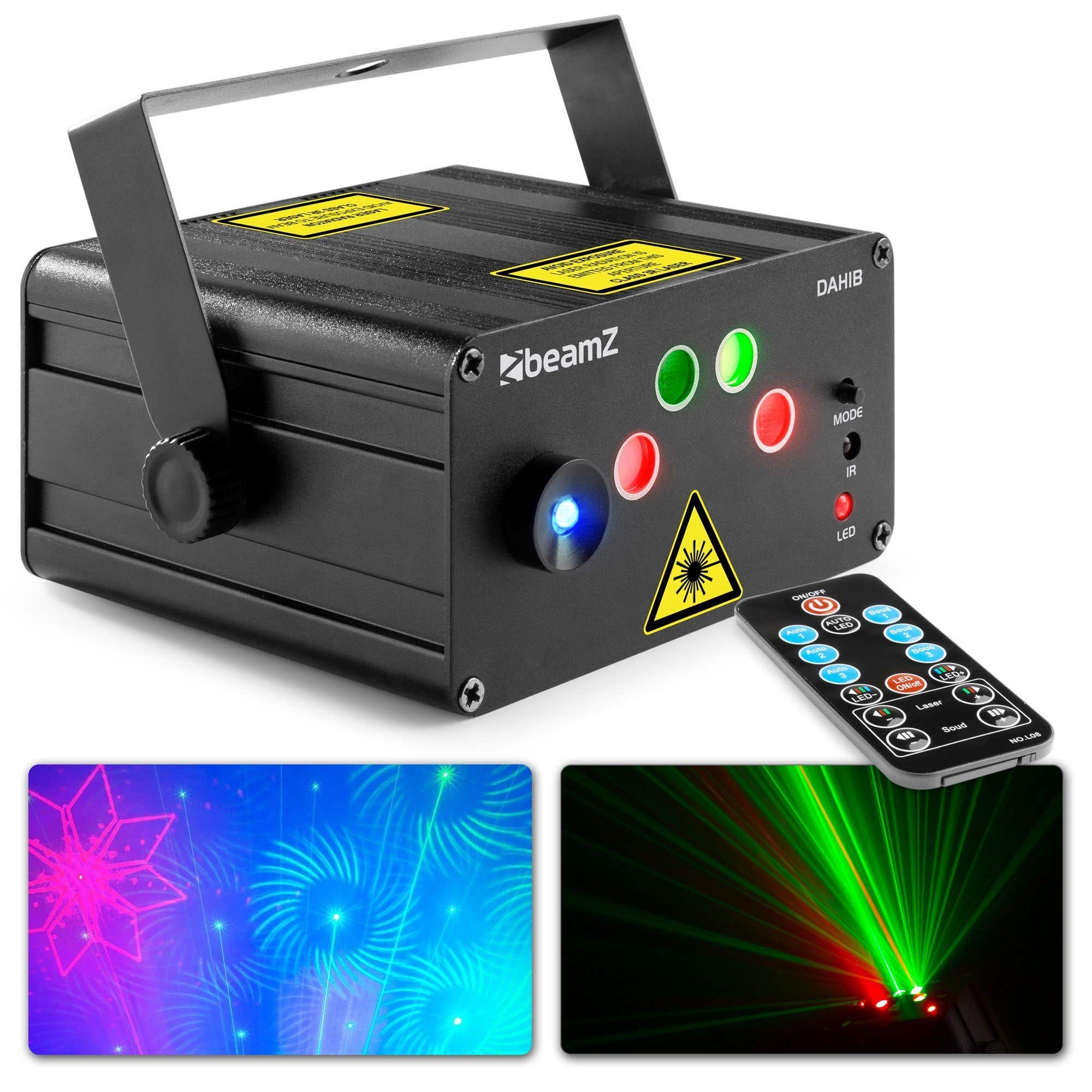 BeamZ Dahib disco laser met 2 lasers en felle blauwe LED | BeamZ