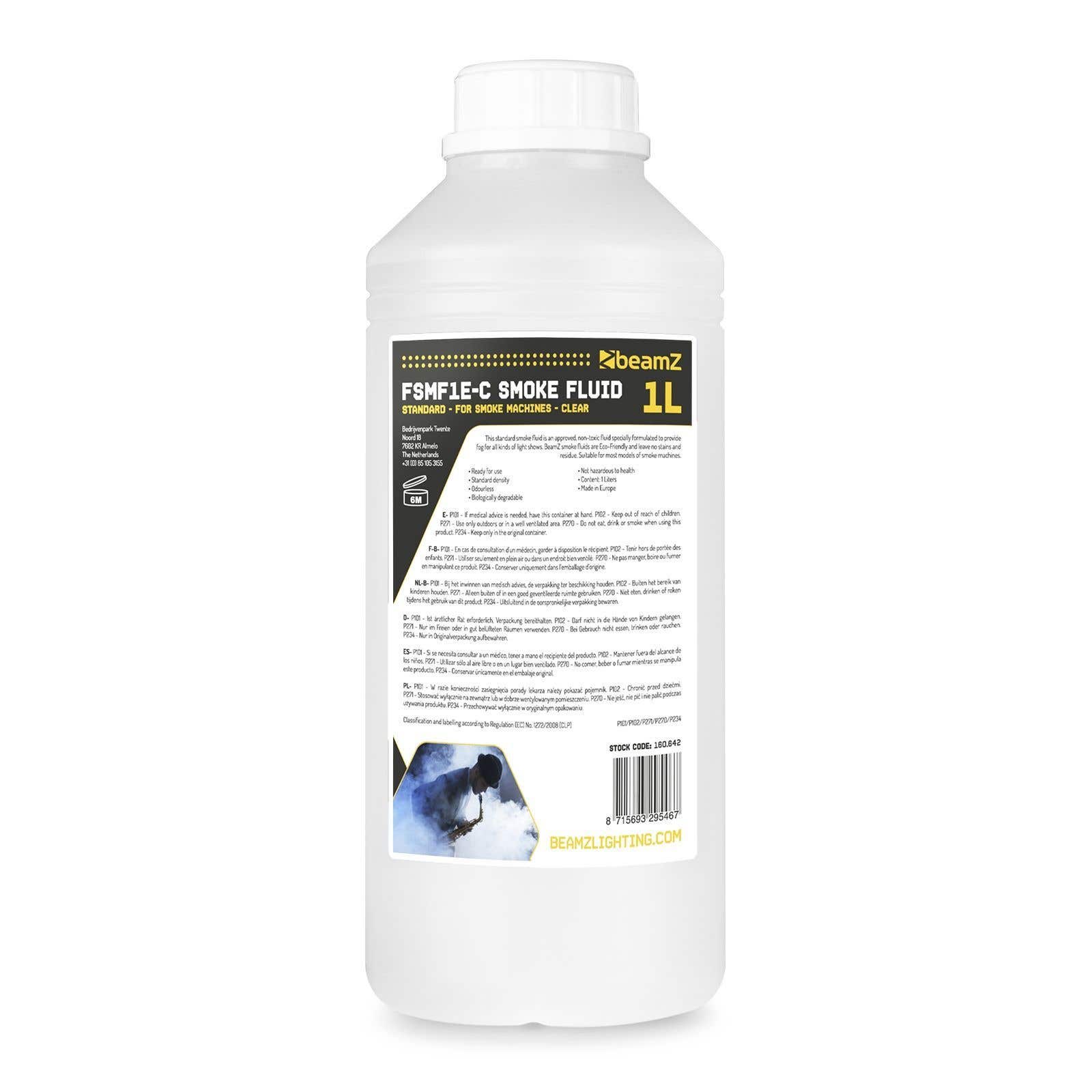 BeamZ FSMF1E-C standaard rookvloeistof - Transparant - 1L | BeamZ