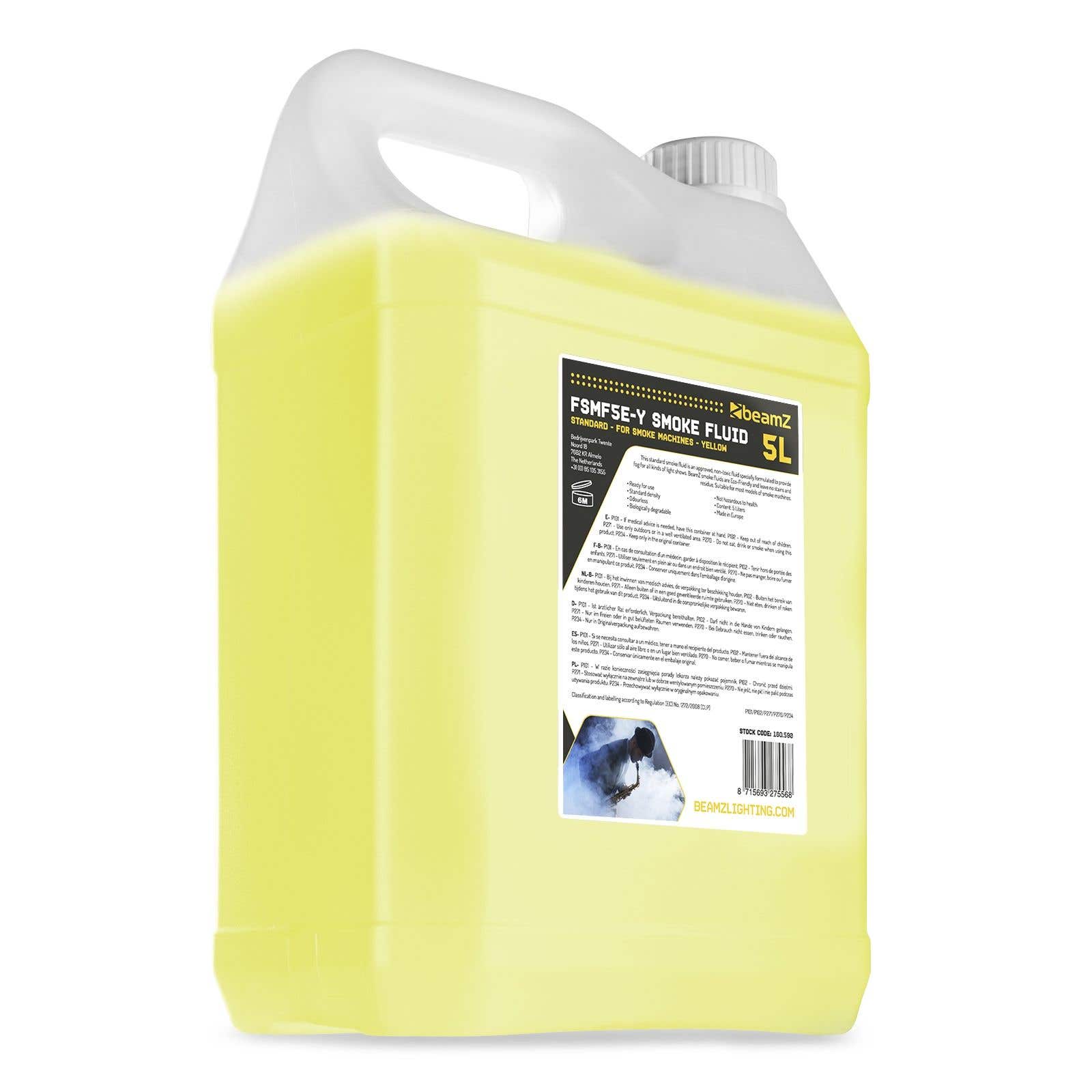 BeamZ FSMF5E-Y standaard rookvloeistof - Geel - 5L | BeamZ