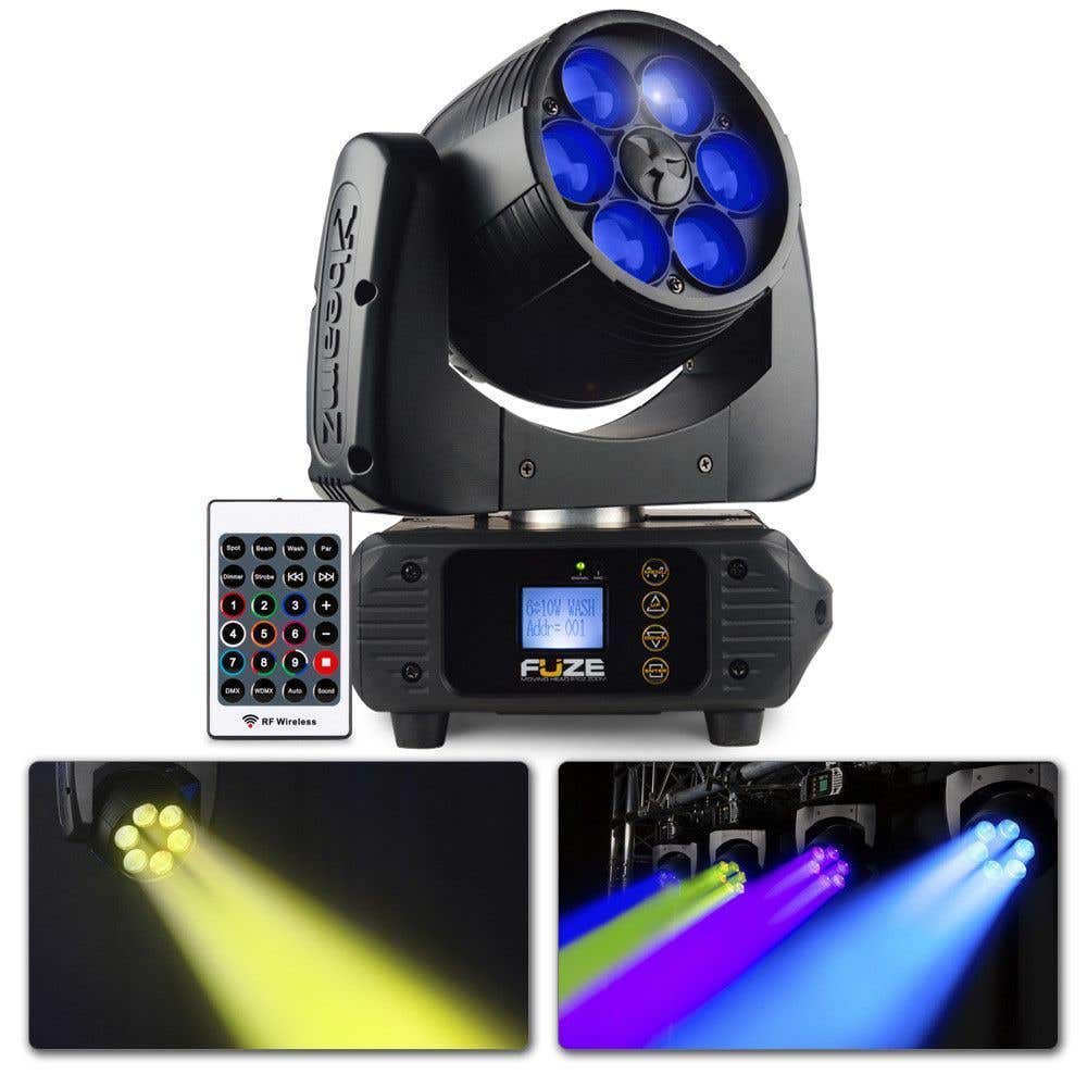 BeamZ FUZE610Z Wash moving head met 6x 10W LED's en zoom | BeamZ