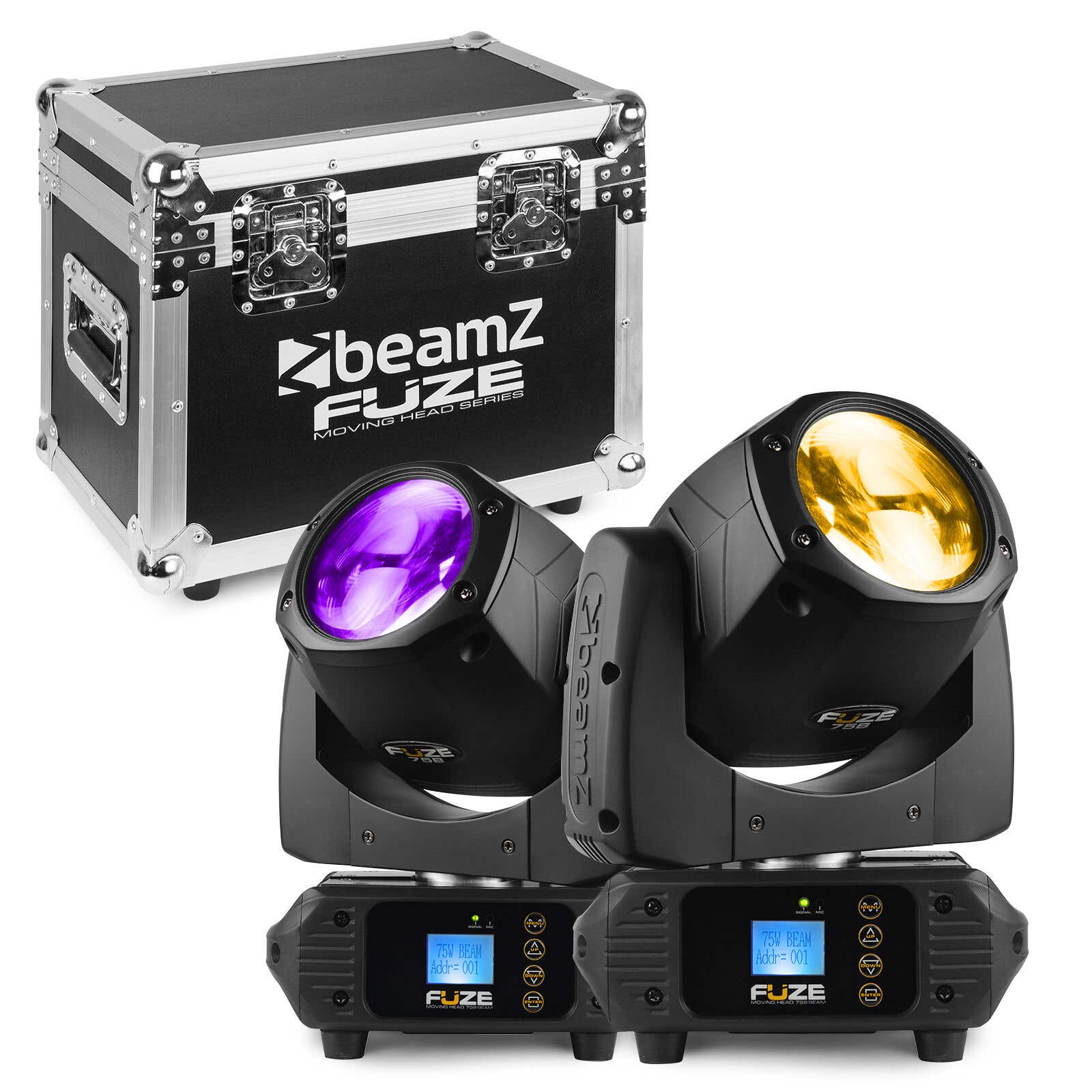 BeamZ FUZE75B moving heads (2 stuks) in flightcase | BeamZ