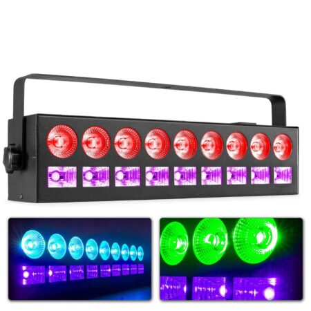 BeamZ LCB99 LED bar met 9x kleuren LED's en 9x blacklight LED's | BeamZ