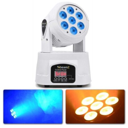 BeamZ MHL74 Movinghead Wash met 7x 10W Quad LEDs - WIT | BeamZ