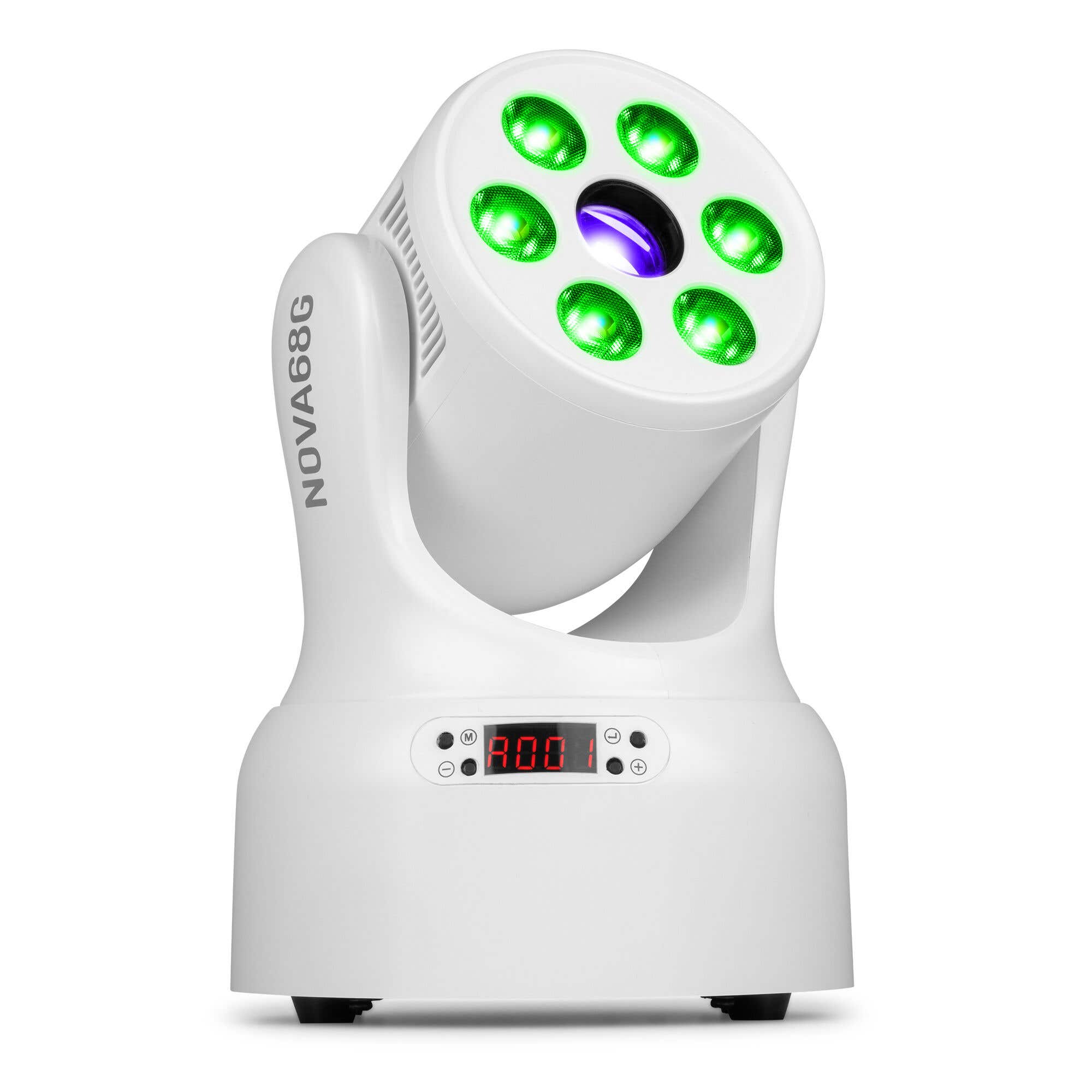 BeamZ NOVA68G-WH wash moving head met gobo's - Met 6x 8W LED's + 30W | BeamZ