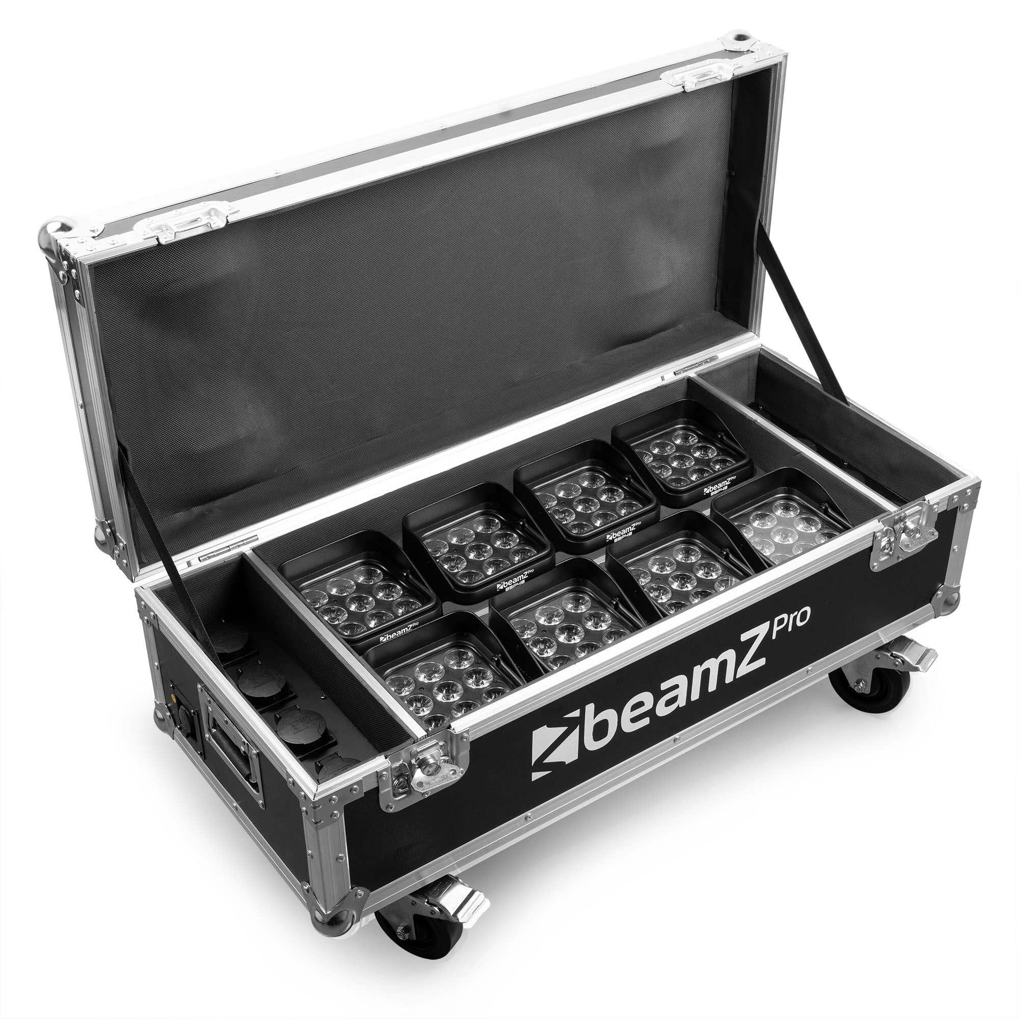 BeamZ Professional FCC12 Flightcase voor 8x BBP48 Uplights met | BeamZ Professional