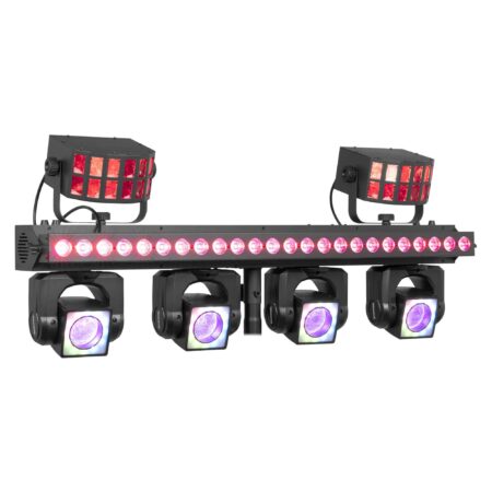 BeamZ ShowBar GO Ultra - Moving head bar met 4 moving heads - Met LED | BeamZ