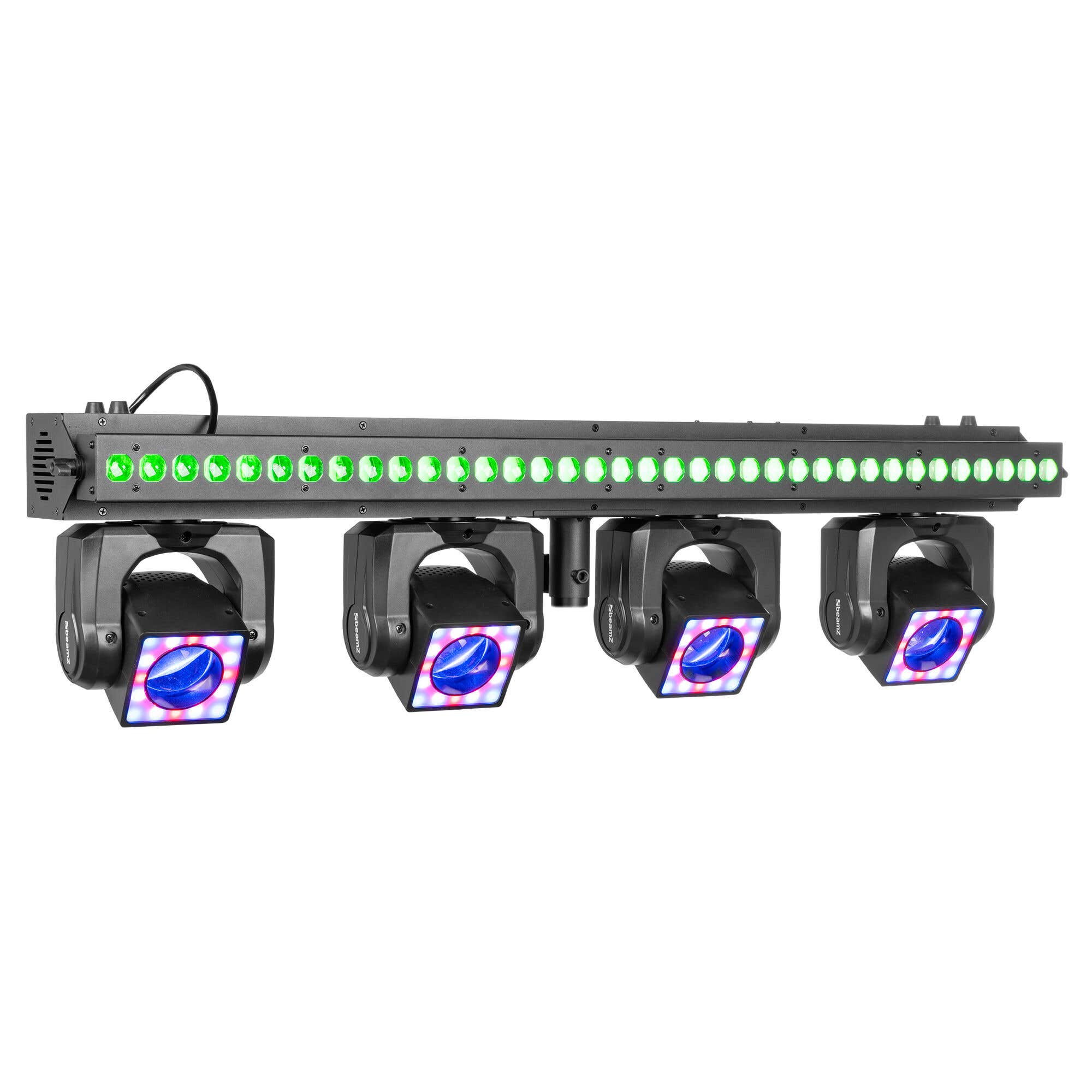 BeamZ ShowBar GO Vibe - Moving head bar met 4 moving heads - Met LED | BeamZ