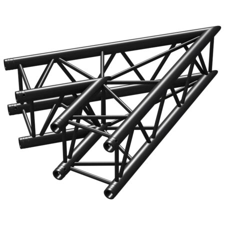 BeamZ Truss P30-C19B vierkante truss zwart 45° 2-weg hoek | BeamZ Professional