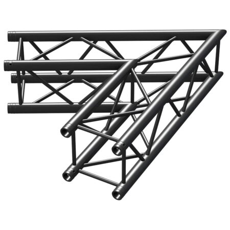 BeamZ Truss P30-C20B vierkante truss zwart 60° 2-weg hoek | BeamZ Professional