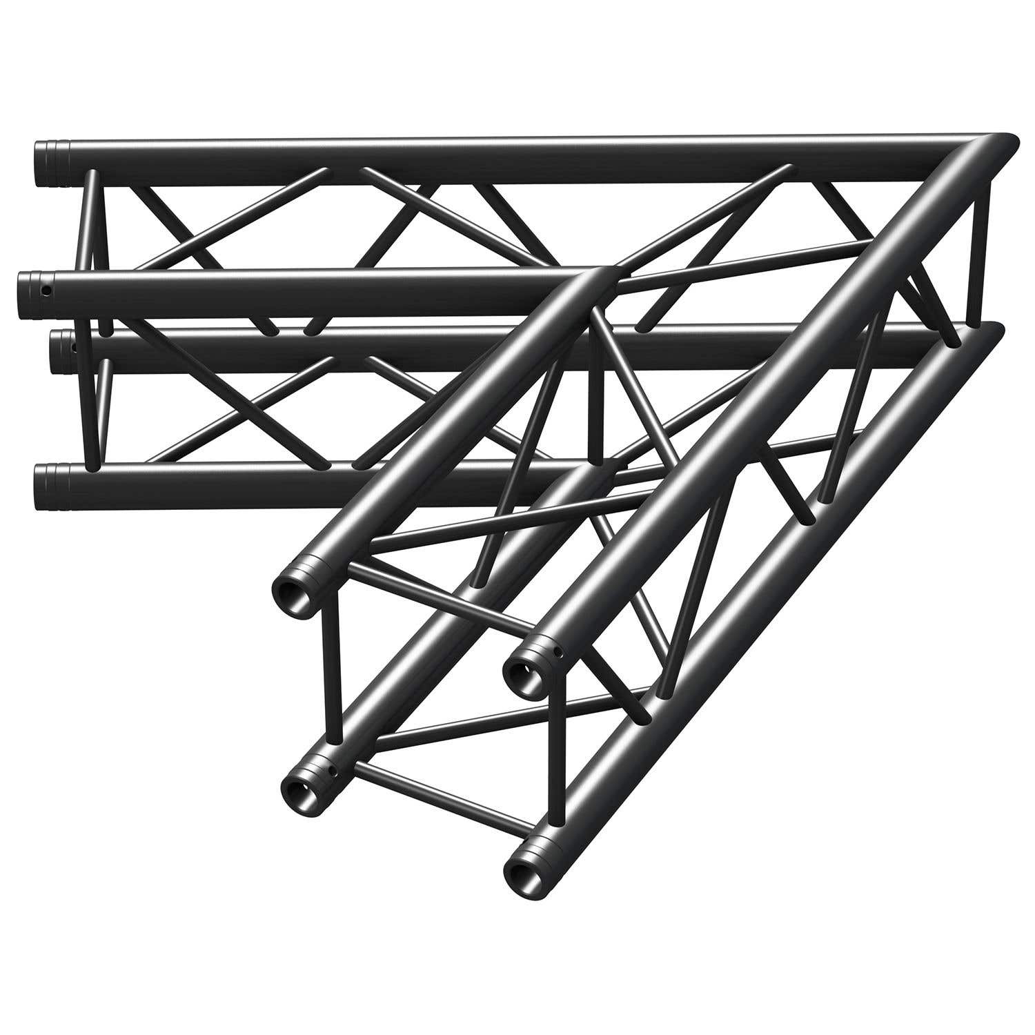 BeamZ Truss P30-C20B vierkante truss zwart 60° 2-weg hoek | BeamZ Professional