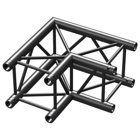 BeamZ Truss P30-C21B vierkante truss zwart 90° 2-weg hoek | BeamZ Professional