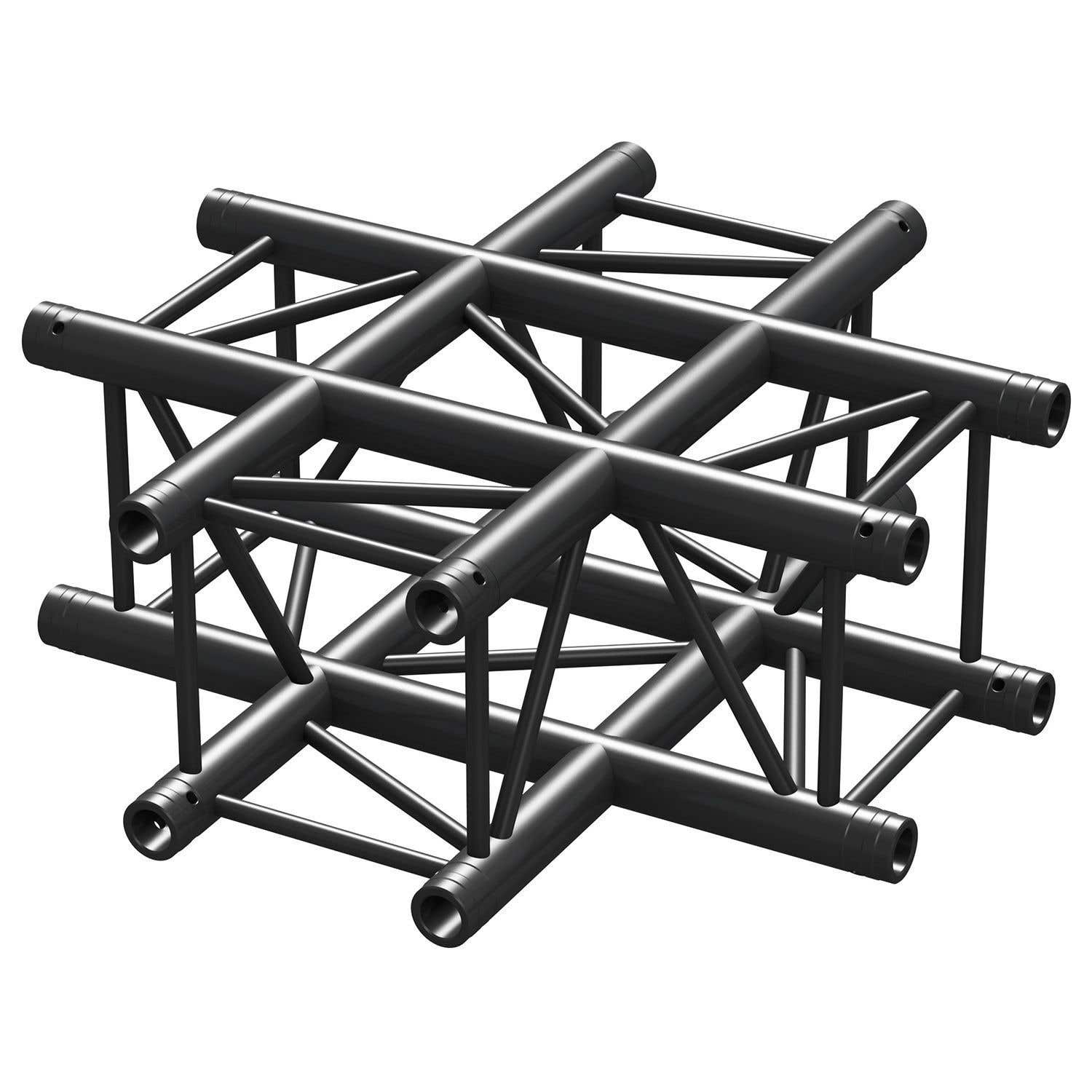 BeamZ Truss P30-C41B vierkante truss zwart 4-weg kruis | BeamZ Professional