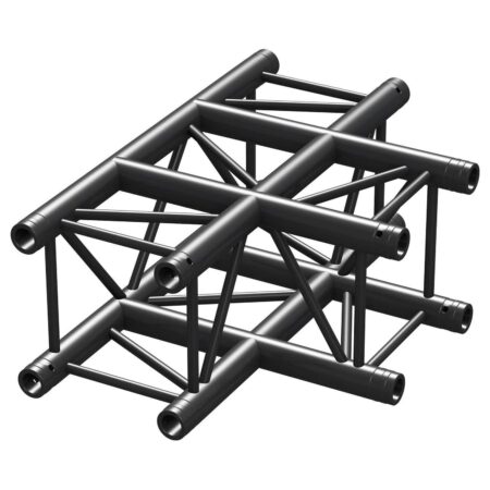 BeamZ Truss P30-T35B vierkante truss zwart T-stuk 3-weg | BeamZ Professional