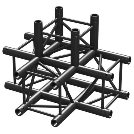 BeamZ Truss P30-T42B vierkante truss zwart T-stuk 4-weg | BeamZ Professional