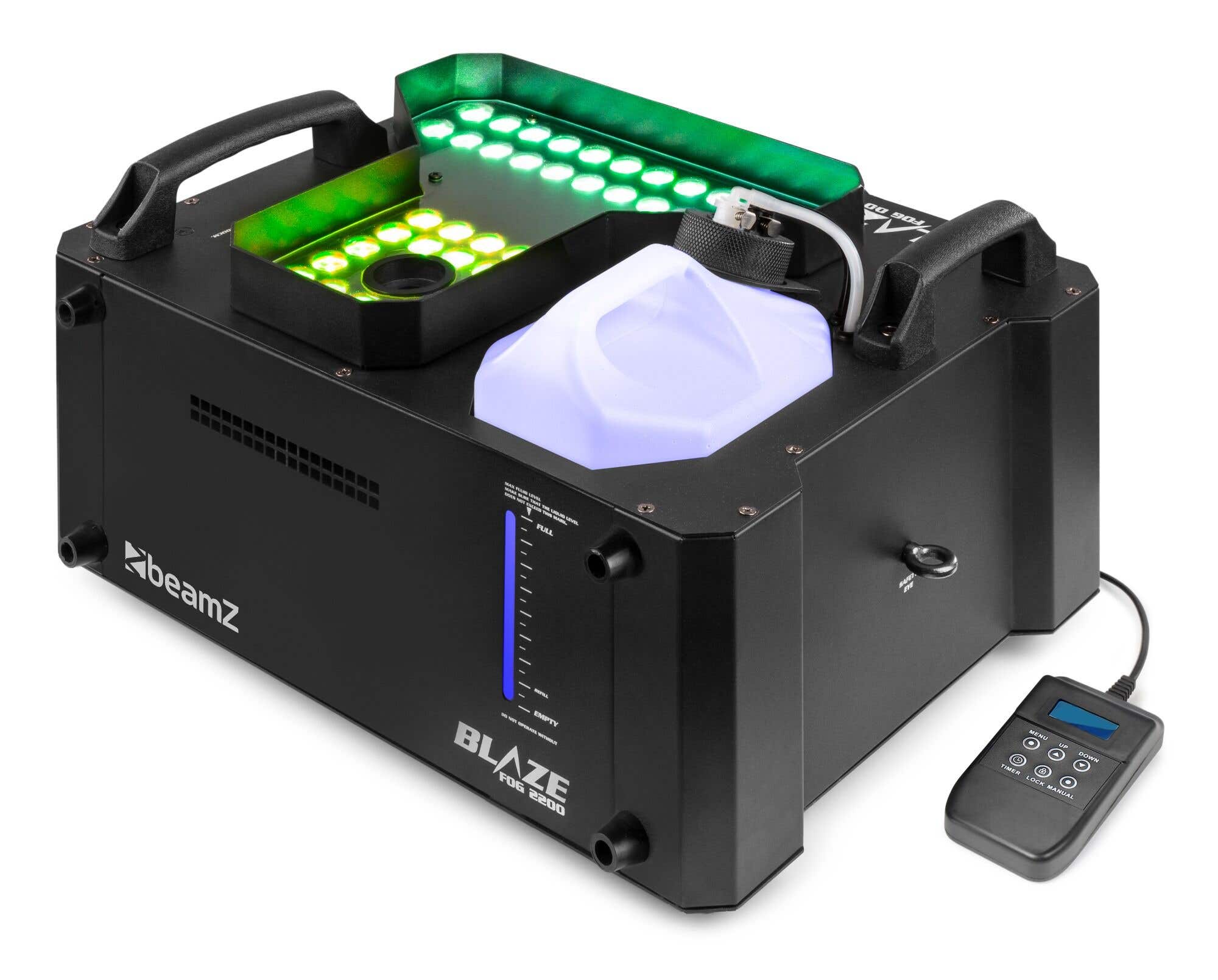 BeamZ rookmachine BLAZE2200 - Horizontale en verticale rookmachine met | BeamZ