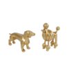 Beeld Hond teckel/poedel goud poly 12cm | CosyDecor
