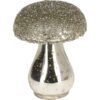 Beeld Paddenstoel glas 8x10cm zilver | Home & Styling