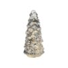 Beeld everlands kunstkerstboom glas LED zilver 20cm | Svenska Living