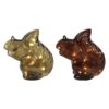 Beeld glazen eekhoorn 16cm LED bruin | Svenska Living