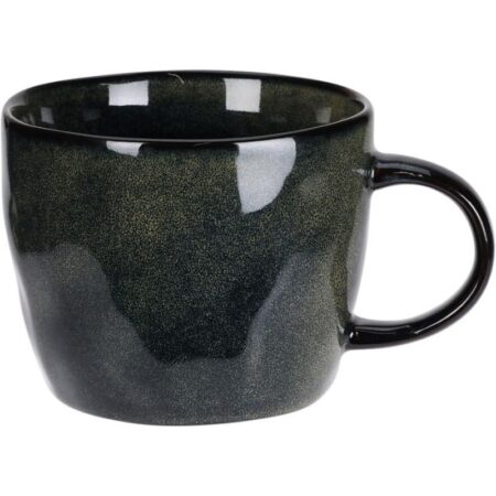 Beker Aardewerk 350ml Zwart/ Blauw |