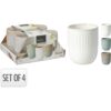 Beker aardewerk 300ml set a 4 stuks | Excellent Houseware