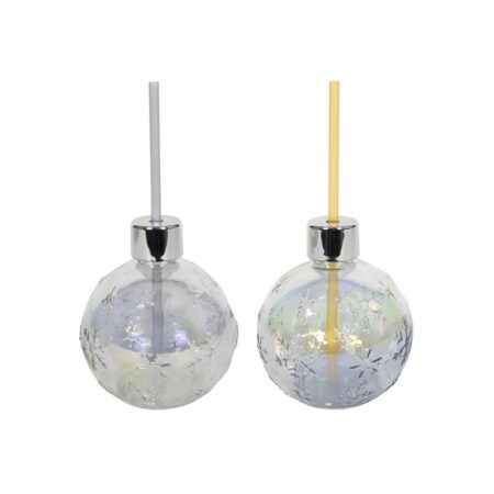 Beker kerstbal met rietje zilver/goud | Svenska Living