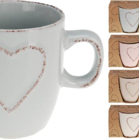 Beker150ml met hartje Set 2 stuks | Excellent Houseware