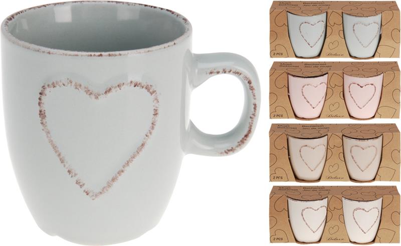 Beker150ml met hartje Set 2 stuks | Excellent Houseware