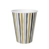 Bekers karton Stripes Black & Gold 24 Cl 10 Stuks |