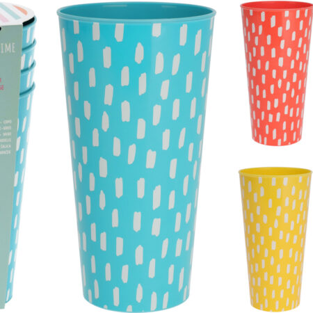 Bekerset 4-delig 400ml kunststof | Excellent Houseware