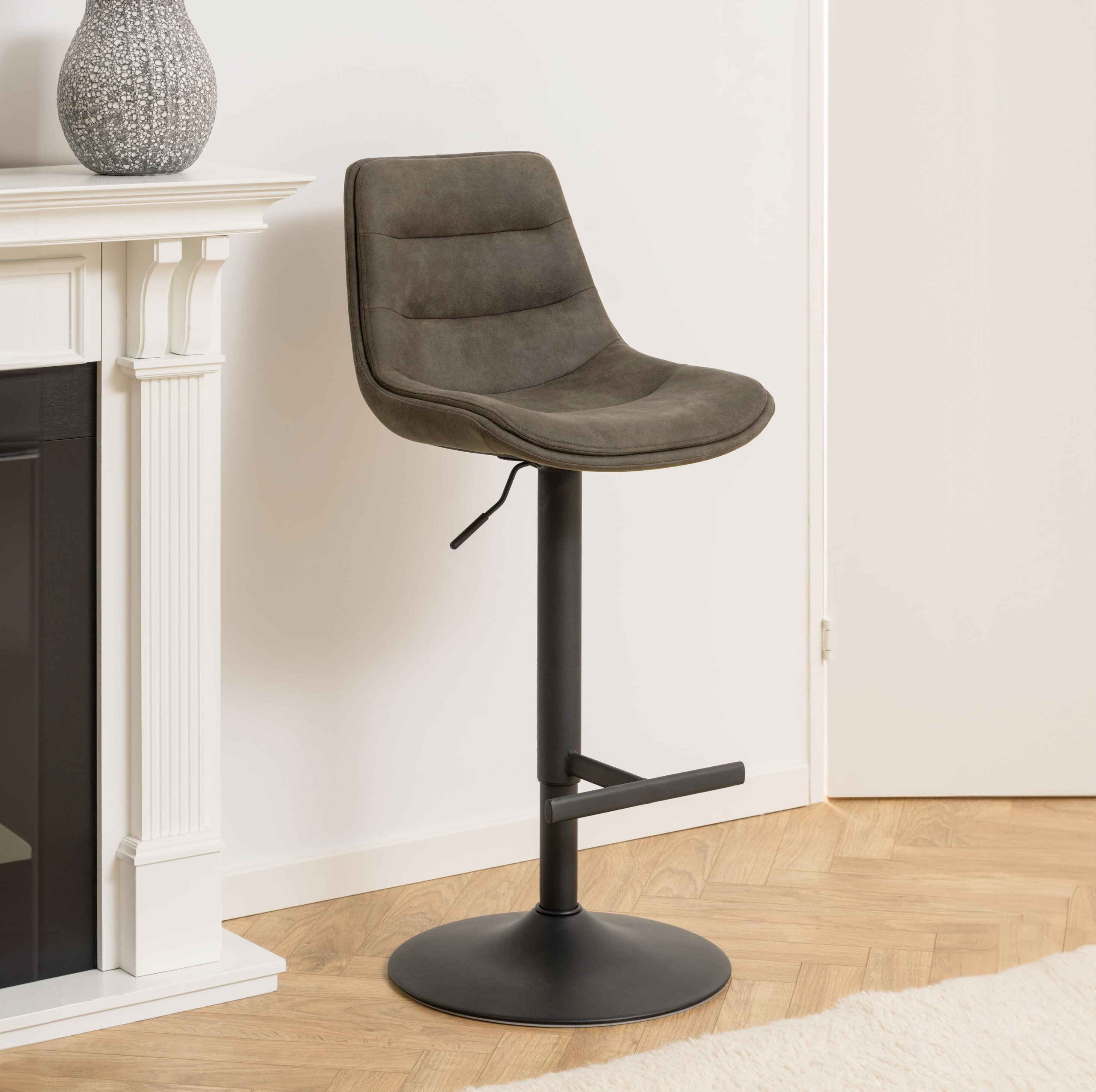 Bendt Barkruk Labarron - Antraciet (zithoogte 65-86cm) | Bendt
