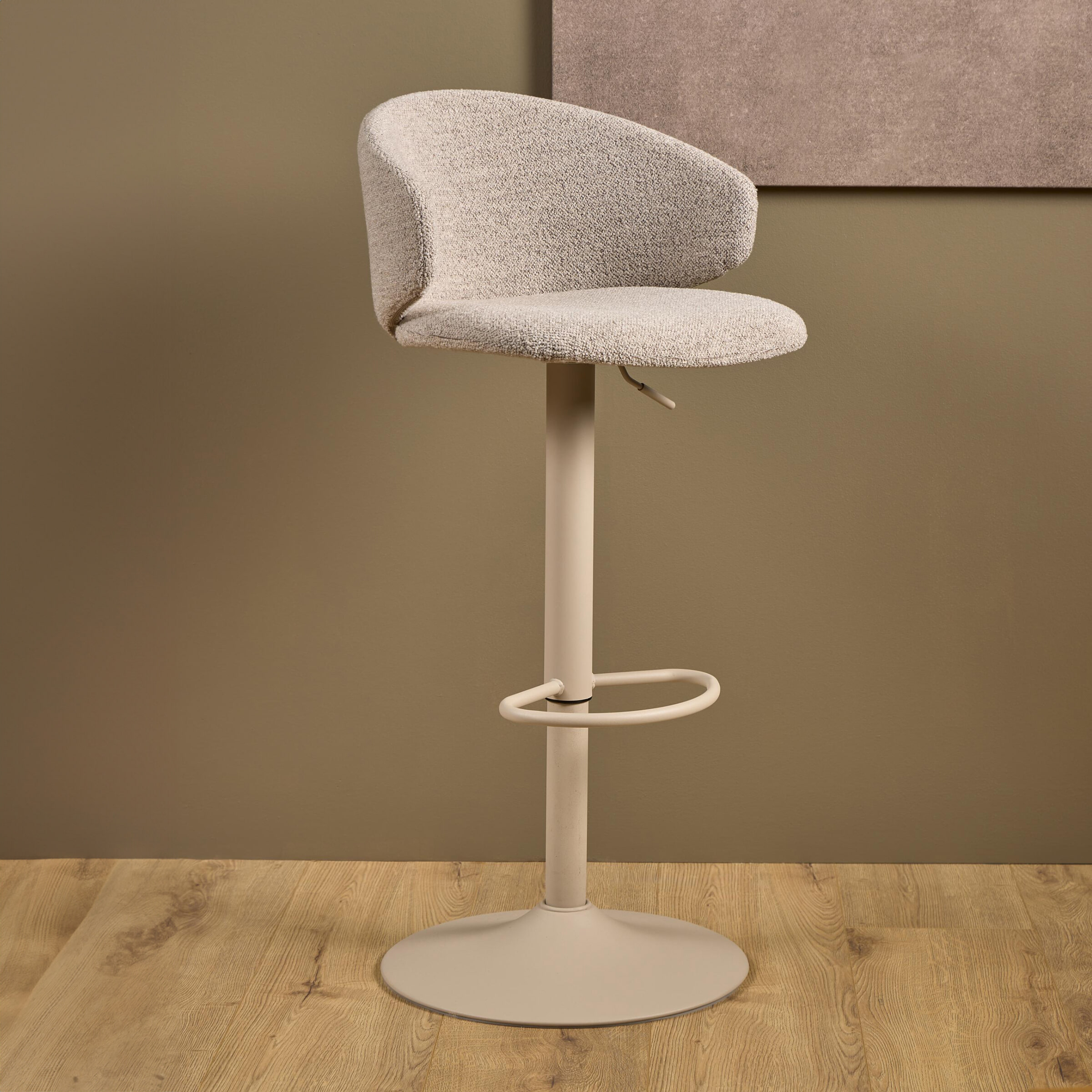 Bendt Barkruk Layla (zithoogte 61-82cm) - Beige | Bendt
