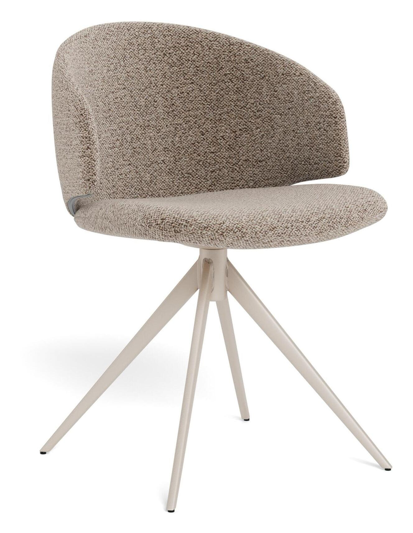 Bendt Draaibare Eetkamerstoel Layla Bouclé - Beige | Bendt
