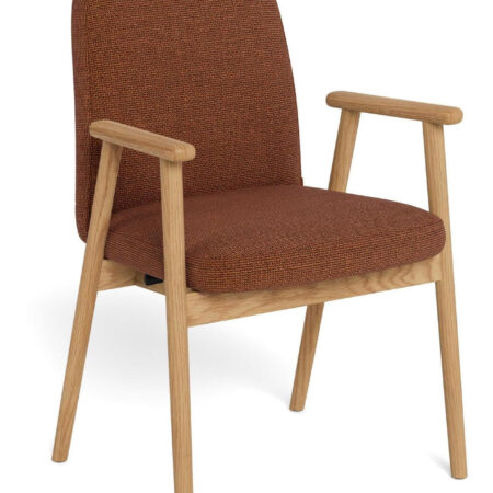 Bendt Eetkamerstoel Aeriel met armleuning - Terracotta | Bendt