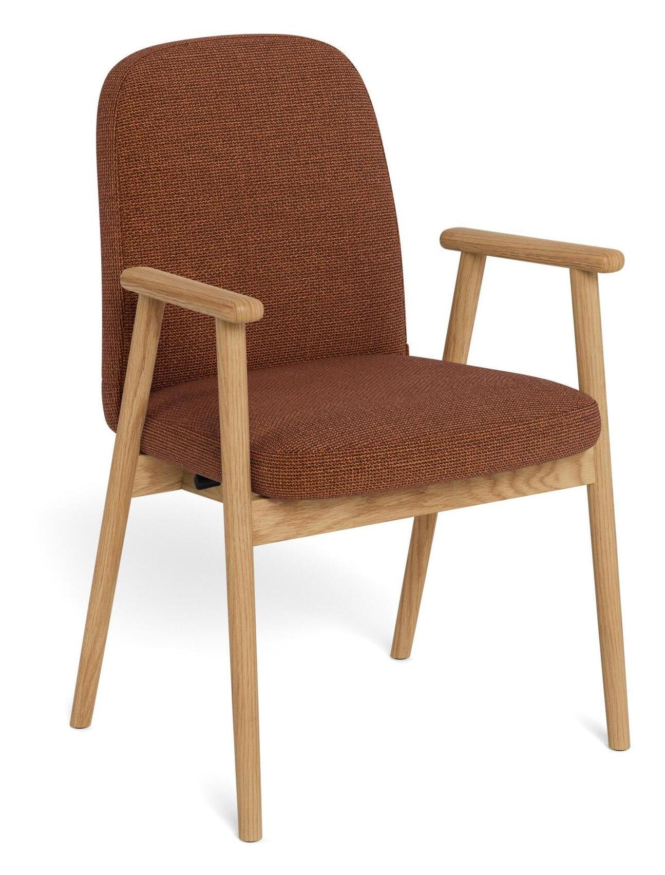 Bendt Eetkamerstoel Aeriel met armleuning - Terracotta | Bendt