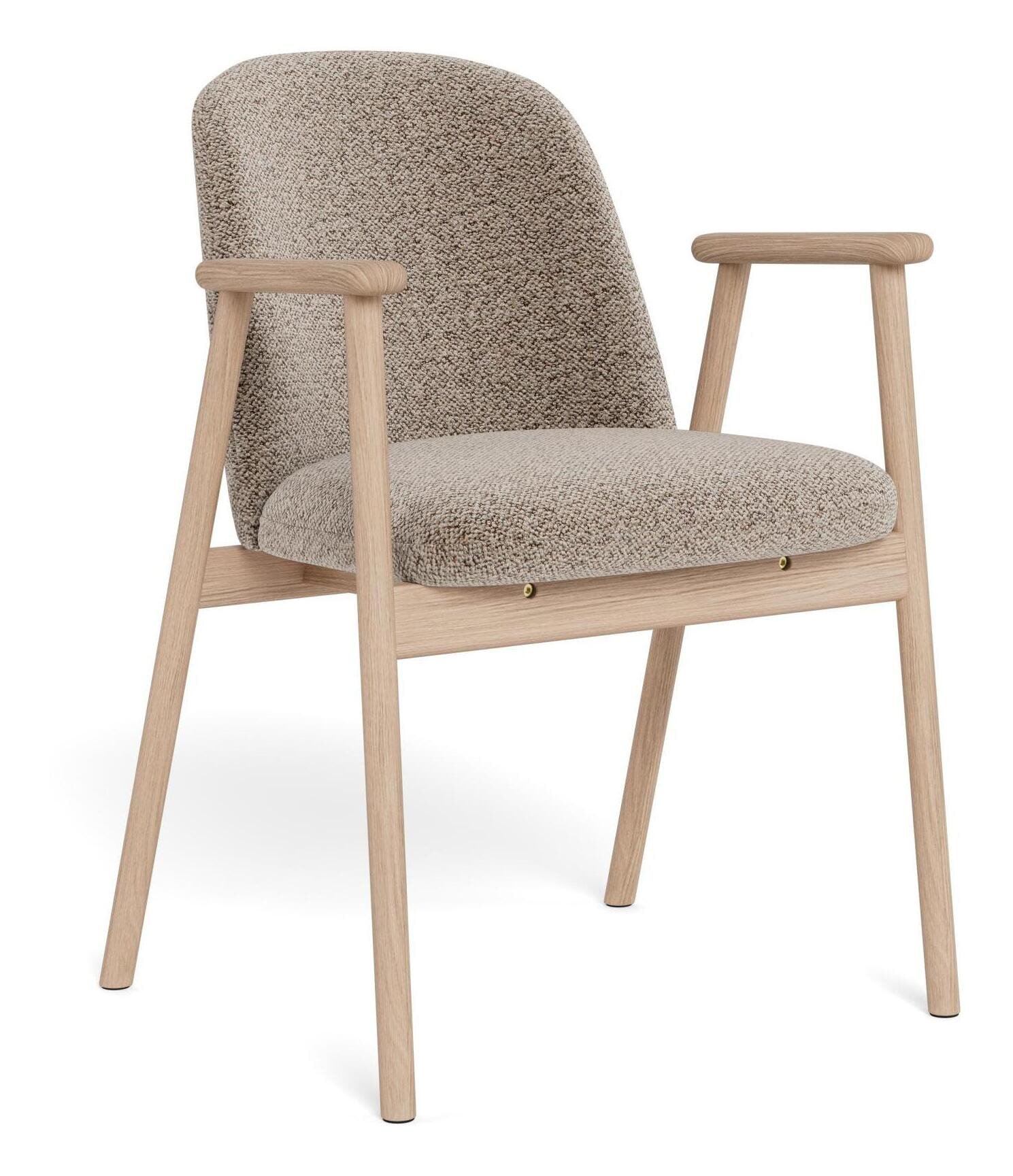 Bendt Eetkamerstoel Kenzo Bouclé en eikenhout - Beige | Bendt