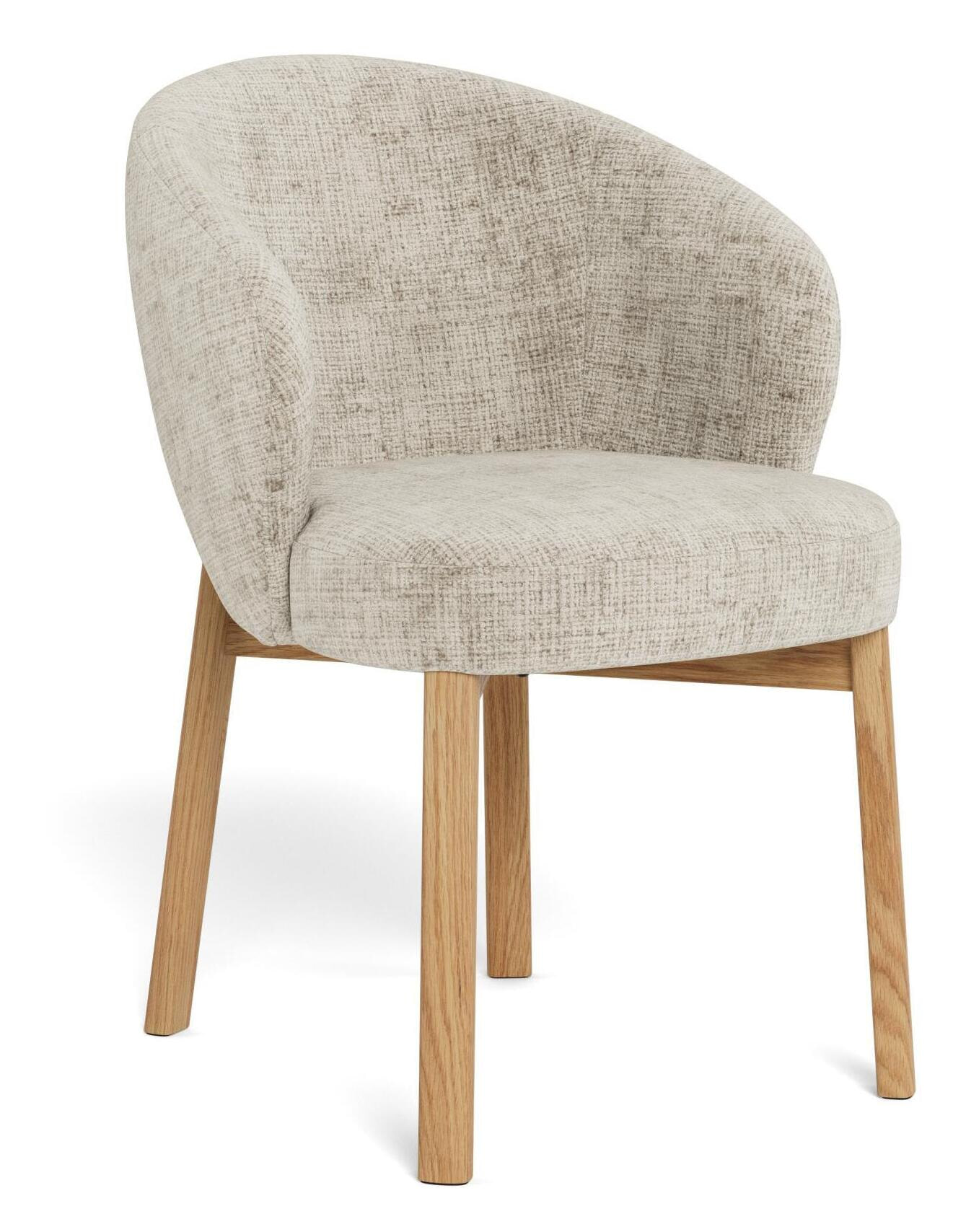 Bendt Eetkamerstoel Zenas - Beige / Naturel eiken | Bendt
