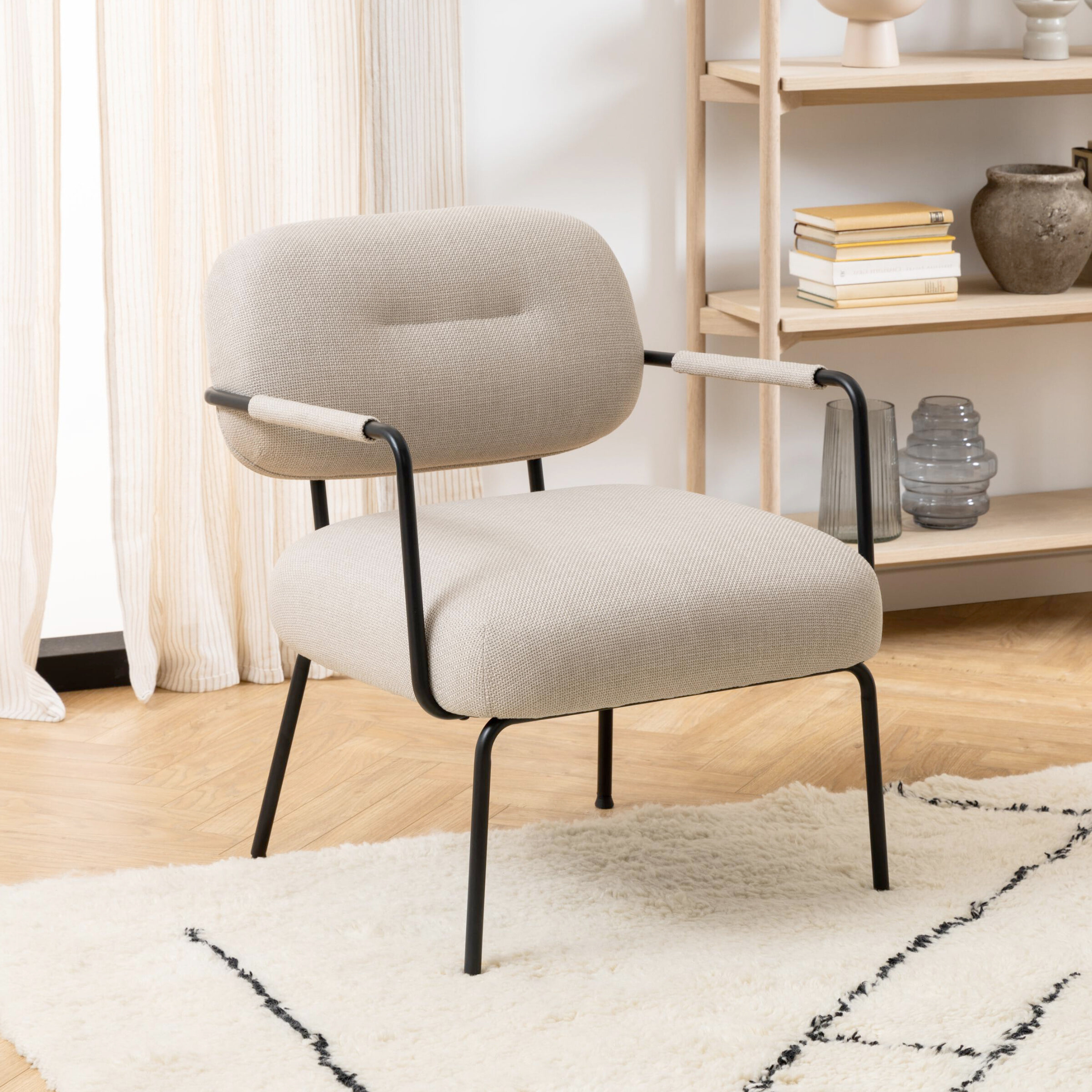 Bendt Fauteuil Calyn Stof - Beige | Bendt