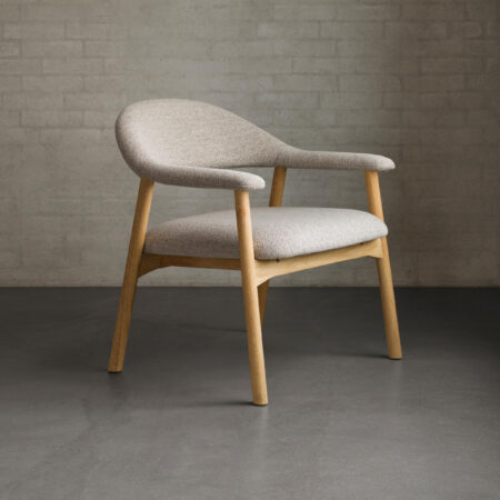 Bendt Fauteuil Gerado Eikenhout en Bouclé - Beige - Japandi | Bendt