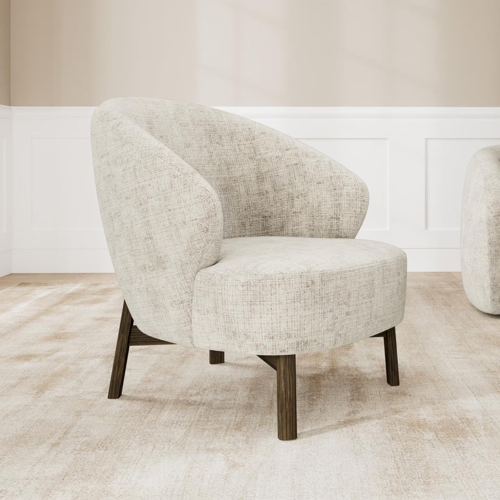 Bendt Fauteuil Zenas Chenille - Beige | Bendt