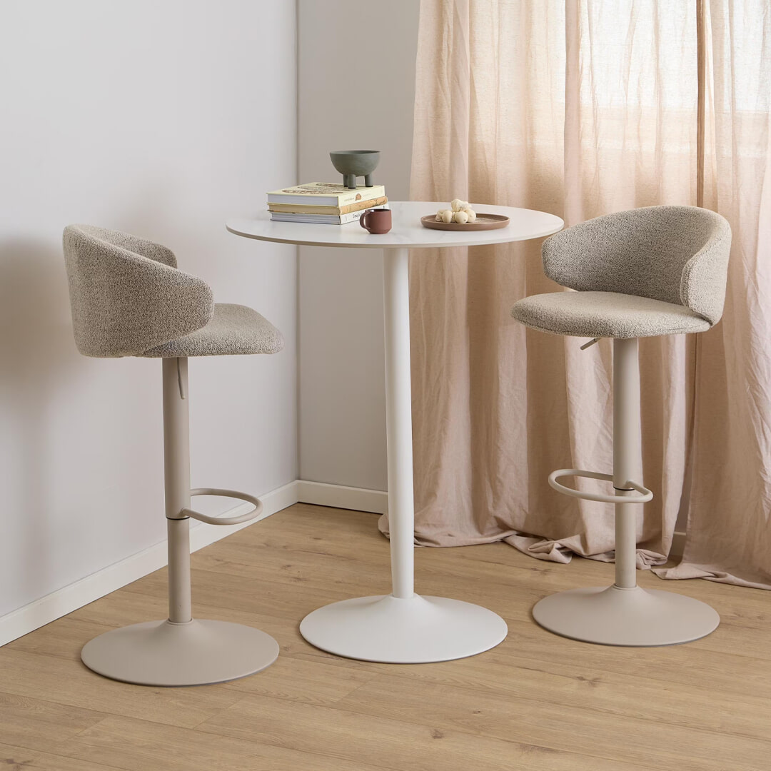Bendt Ronde Bartafel Tempest Keramiek met marmerprint