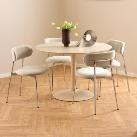 Bendt Ronde Eettafel Ibiza 110cm - Beige | Bendt