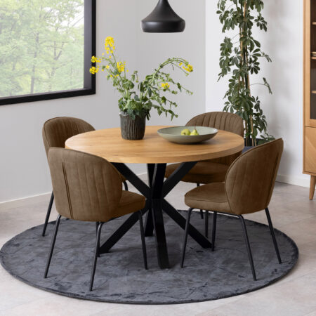 Bendt Ronde Eettafel Line Eiken