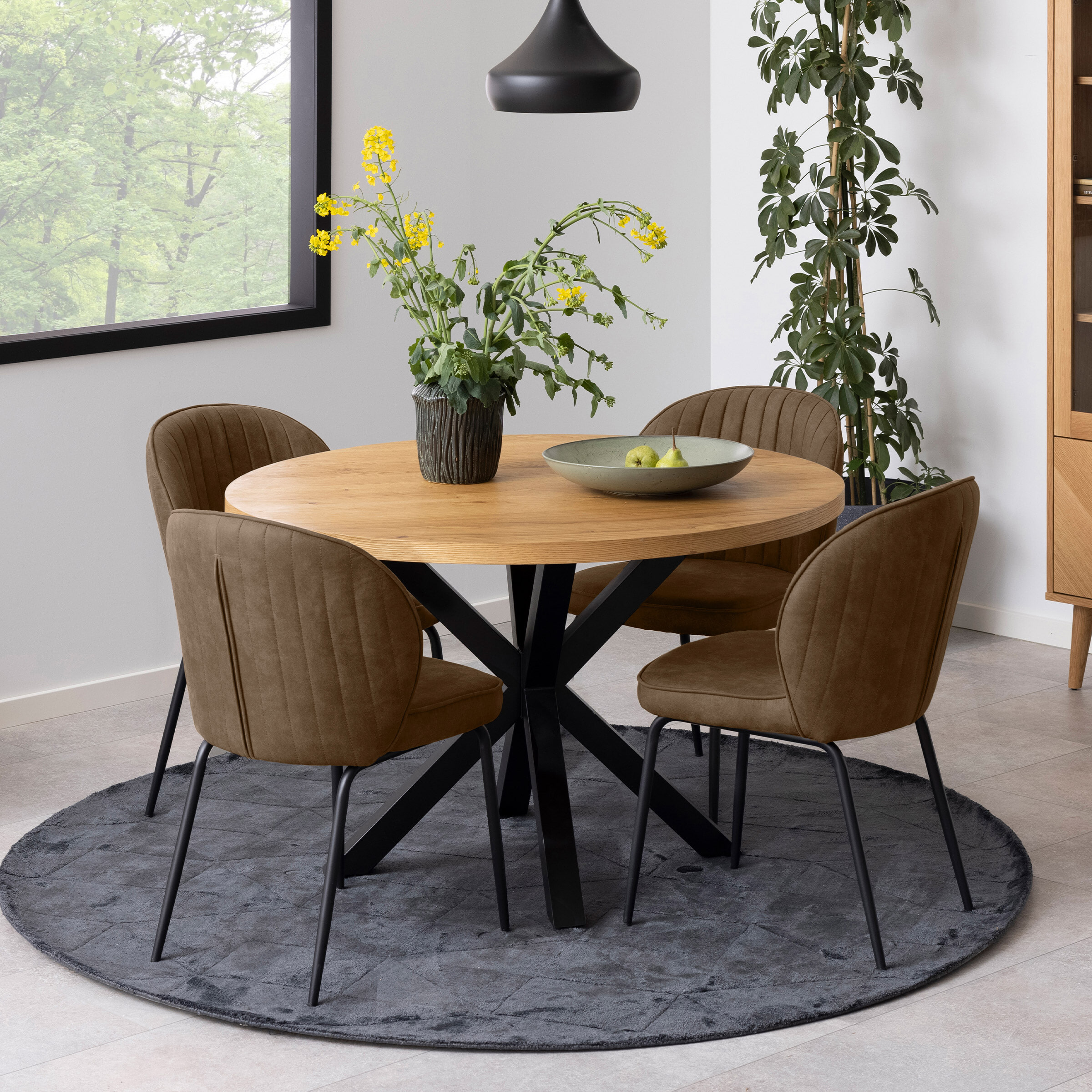 Bendt Ronde Eettafel Line Eiken