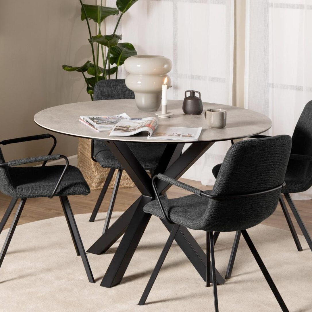 Bendt Ronde Eettafel Line Keramiek