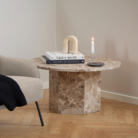 Bendt Ronde Salontafel Lasonya Travertin