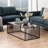 Bendt Salontafel Esme Marmerlook en rookglas