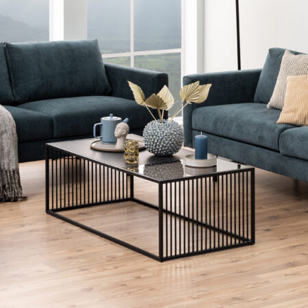 Bendt Salontafel Esme Marmerlook en rookglas