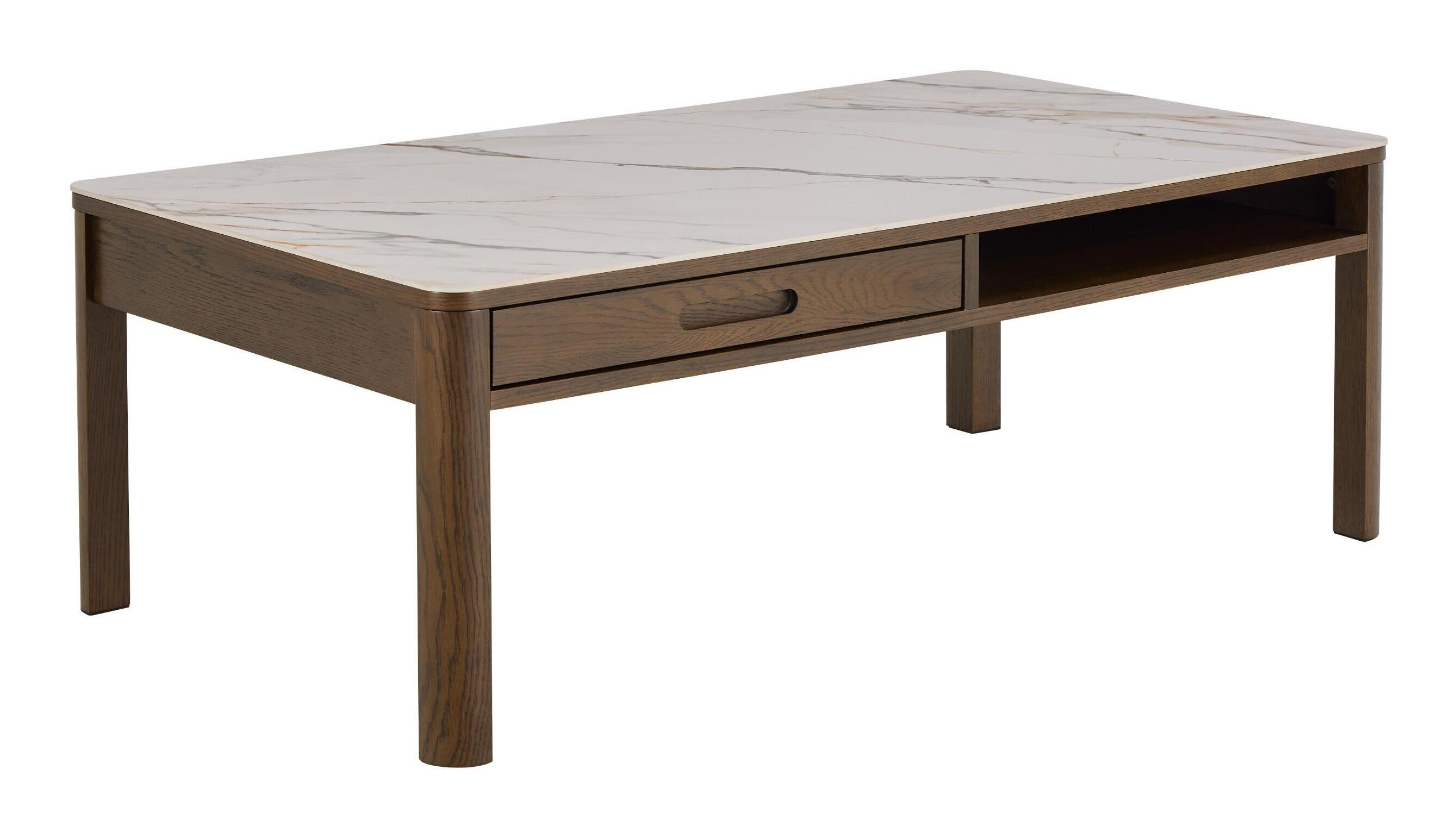 Bendt Salontafel Jawana Marmerlook en eikenfineer