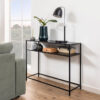 Bendt Sidetable Lua metaal 100cm - Zwart | Bendt